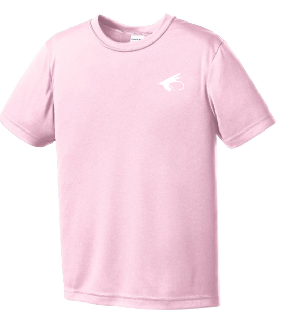 Youth Short Sleeve Dri-Fit Logo Tee Light Pink