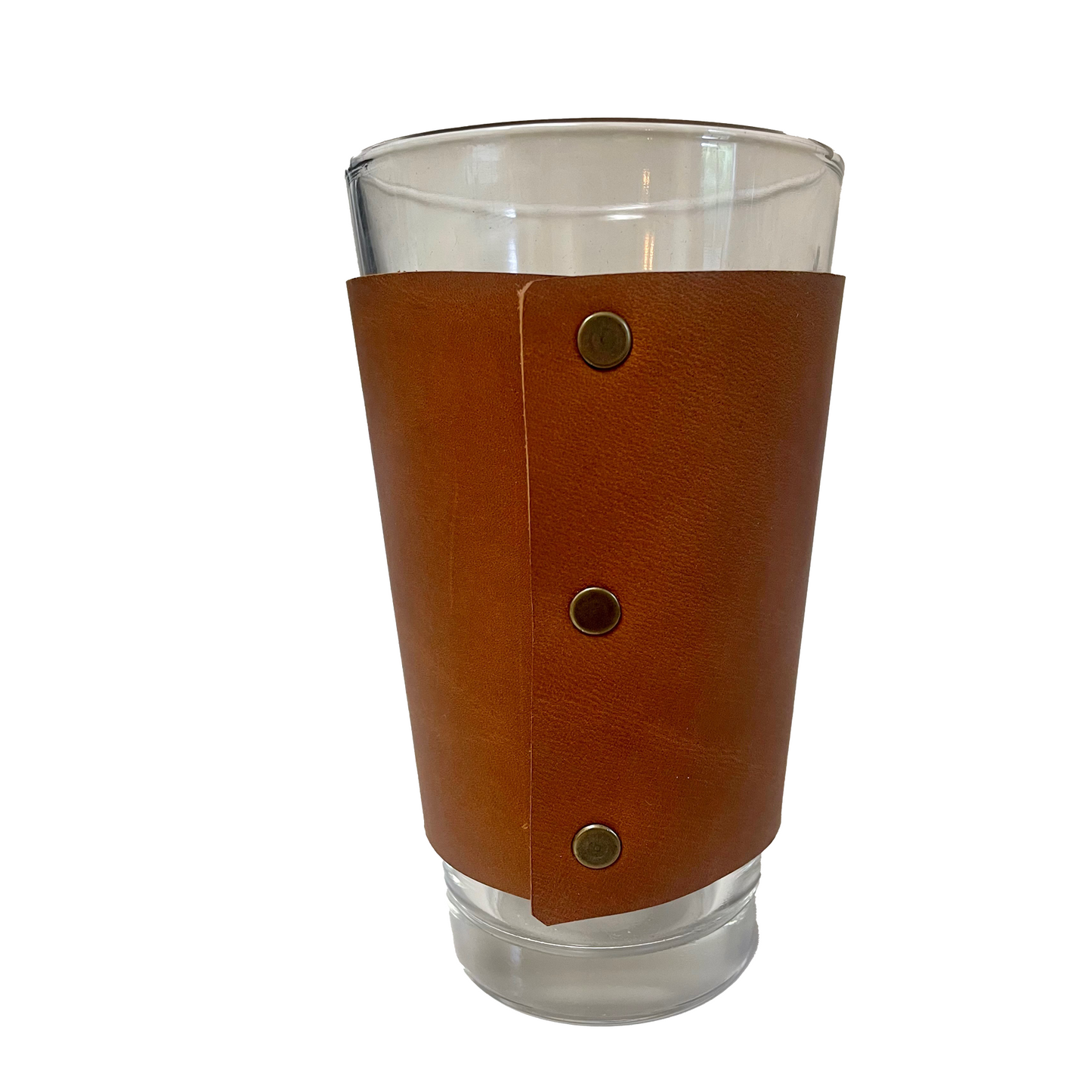 Leather 16 oz Pint Glass