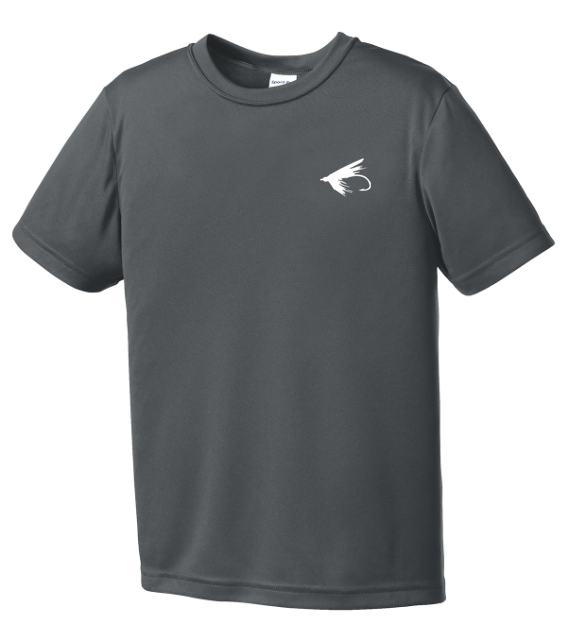 Youth Short Sleeve Dri-Fit Logo Tee Iron Gray