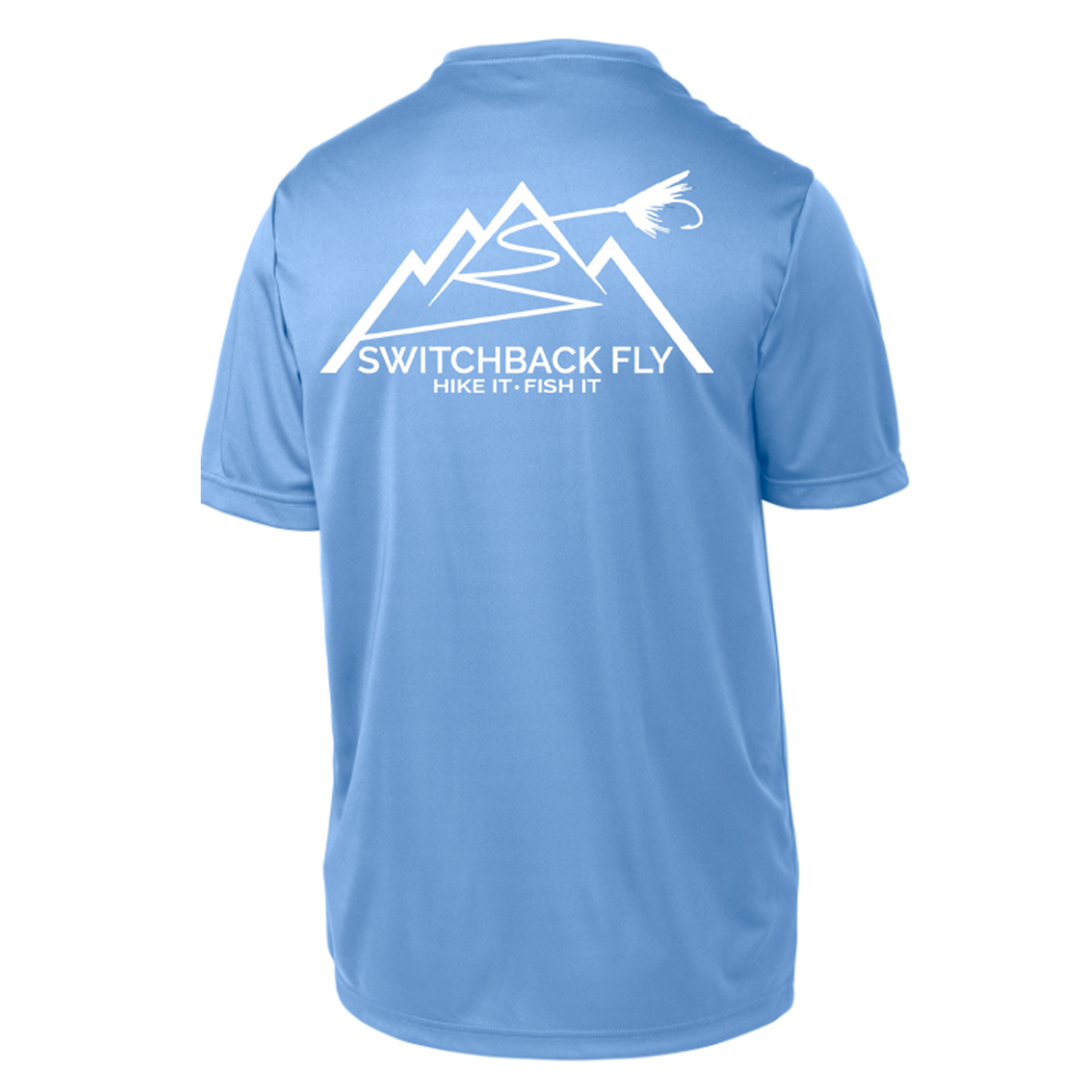 Youth Short Sleeve Dri-Fit Logo Tee Carolina Blue