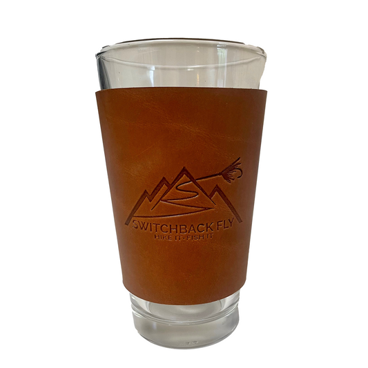 Leather 16 oz Pint Glass