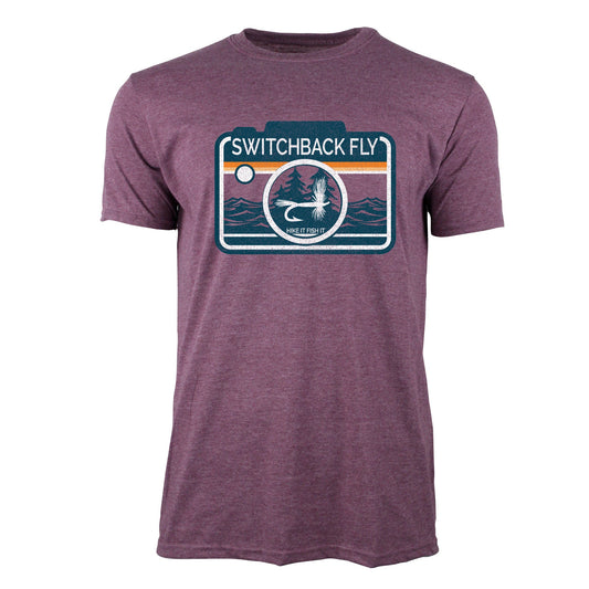 The Fly logo S/S T-Shirt Heather Maroon